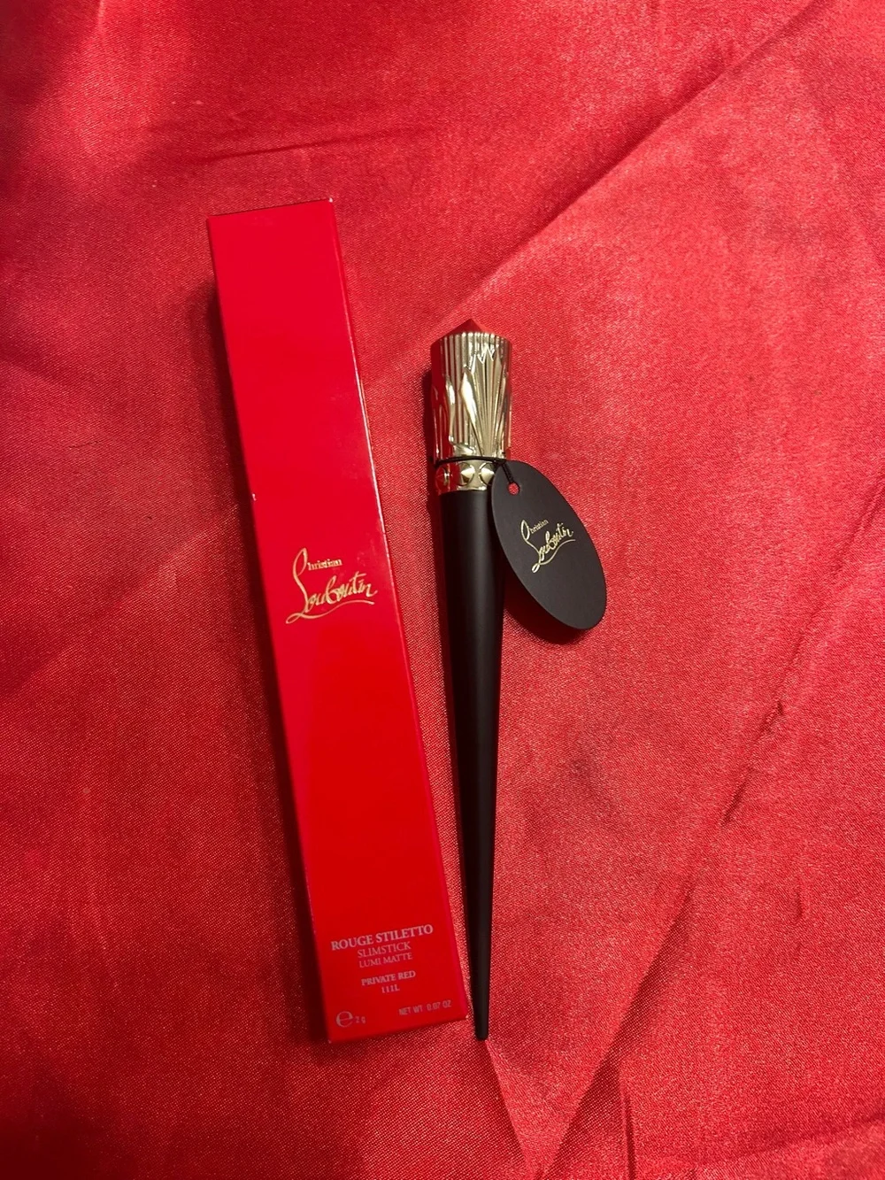 Christian Louboutin Rouge Stiletto Slimstick Lumi Matte Lipstick- Private Red